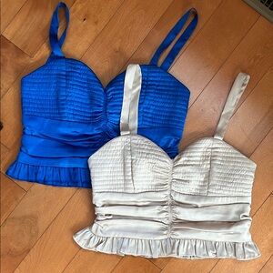 Elegant Blue and Cream Camisole Set